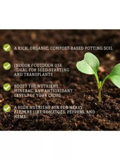 Vermont Compost Company Fort Vee™ Potting Mix, 20 Quarts 12 Vermont Compost Company Fort Vee™ Potting Mix, 20 Quarts -Gardeners 8599281 3